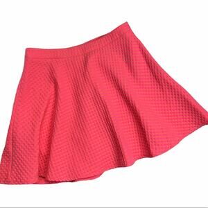 Hot Pink Heart Flare Style Skater Mini Skirt W-380 Size Medium